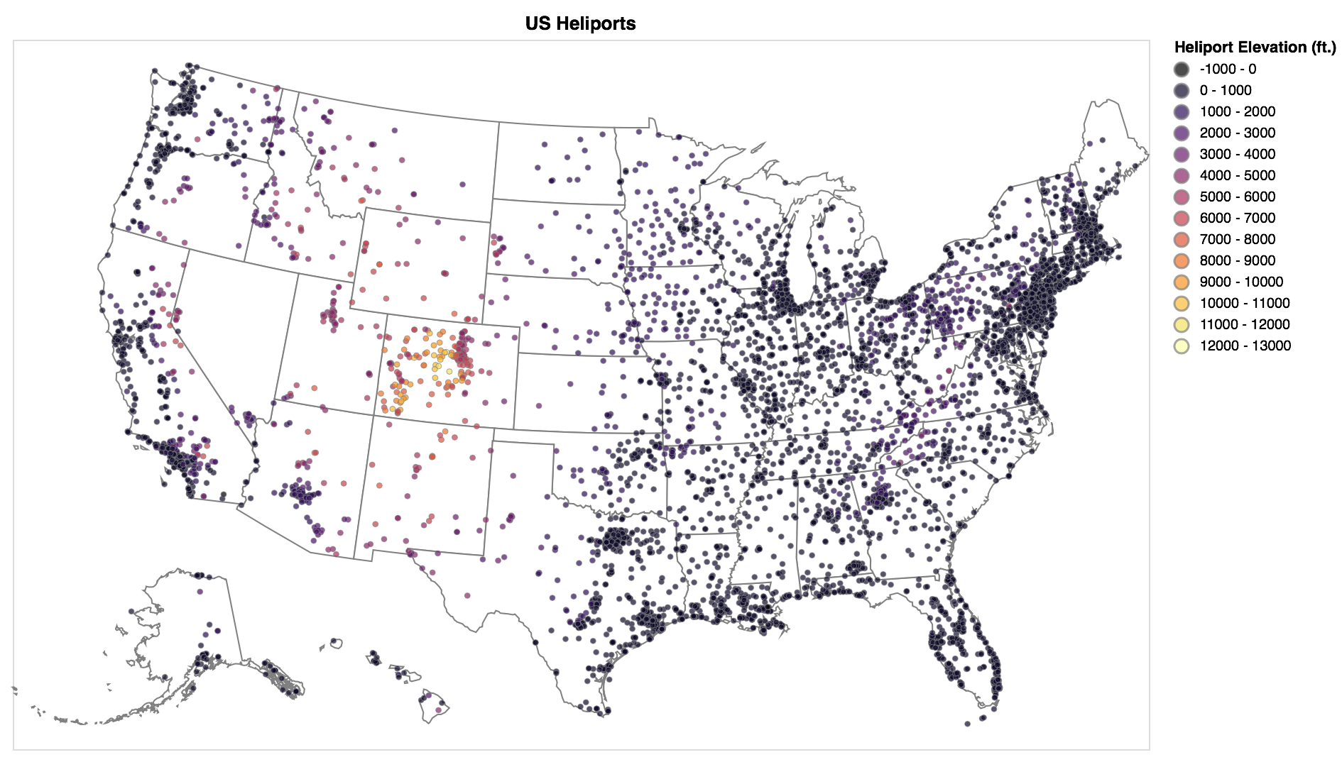 Map Of Us Airports Us Airports And Heliports | Matthew Kudija